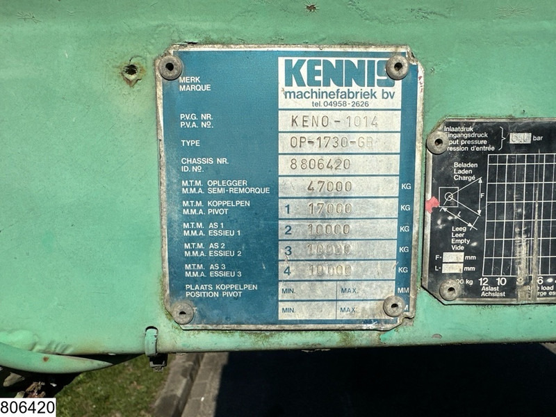 Kennis open laadbak 2x steering axle - Dropside/ Flatbed semi-trailer: picture 4 Kennis open laadbak 2x steering axle - Dropside/ Flatbed semi-trailer: picture 4