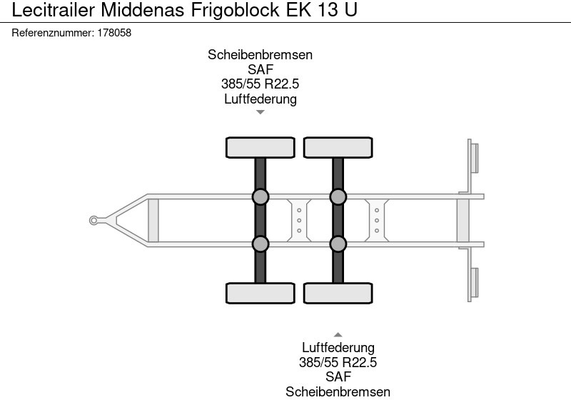 Refrigerator trailer Lecitrailer Middenas Frigoblock EK 13 U: picture 14
