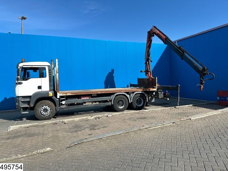 Dropside/ Flatbed truck, Crane truck MAN TGA 26 360 6X4, Manual, Steel suspension, Palfinger: picture 14