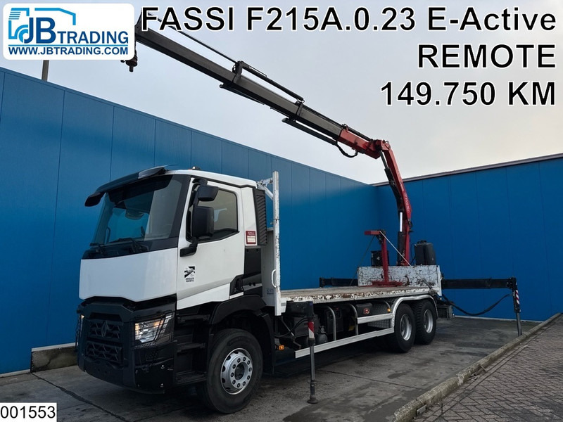 Renault C 380 6x4, EURO 6, Fassi, Steel suspension, Remote - Dropside/ Flatbed truck, Crane truck: picture 1 Renault C 380 6x4, EURO 6, Fassi, Steel suspension, Remote - Dropside/ Flatbed truck, Crane truck: picture 1
