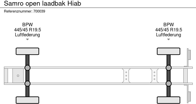 Dropside/ Flatbed semi-trailer Samro open laadbak Hiab: picture 18