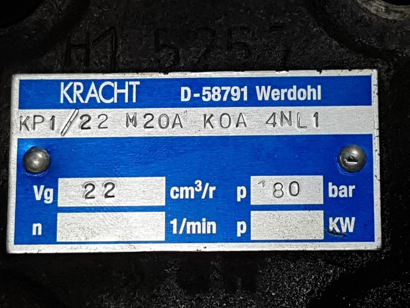 Kracht KP1/22M20AK0A4N-Gearpump/Zahnradpumpe/Tandw - Hydraulics: picture 3 Kracht KP1/22M20AK0A4N-Gearpump/Zahnradpumpe/Tandw - Hydraulics: picture 3