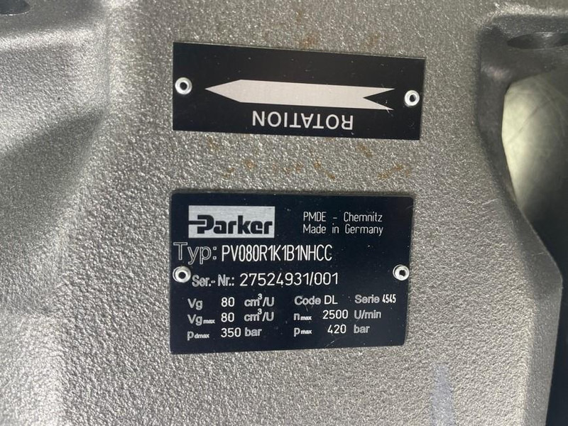 Parker PV080R1K1B1NHCC - Load sensing pump - Hydraulics for Construction machinery: picture 4 Parker PV080R1K1B1NHCC - Load sensing pump - Hydraulics for Construction machinery: picture 4