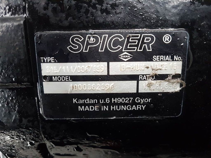 Axle and parts for Construction machinery WACKER NEUSON -Spicer Dana 315/111/0067359-Axle/Achse/As: picture 6 Axle and parts for Construction machinery WACKER NEUSON -Spicer Dana 315/111/0067359-Axle/Achse/As: picture 6