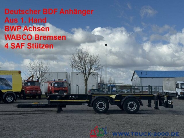 Kögel ZW 18-22,5 Tandem BDF BPW Achsen Scheibenbremsen - Container transporter/ Swap body trailer: picture 1 Kögel ZW 18-22,5 Tandem BDF BPW Achsen Scheibenbremsen - Container transporter/ Swap body trailer: picture 1