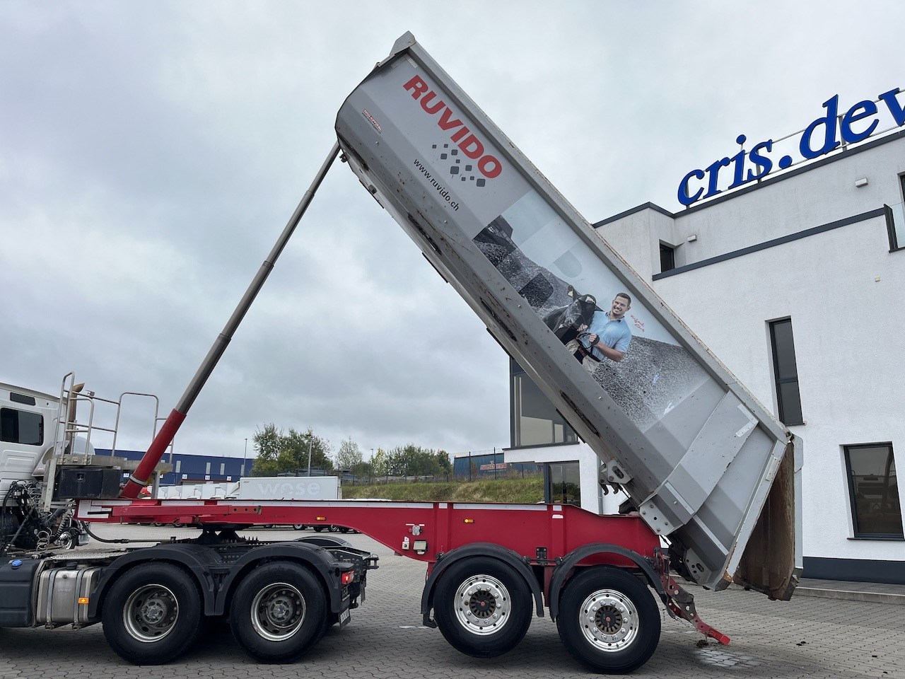 Tipper semi-trailer Langendorf SKS-HS 18/29  Kippauflieger Stahlmulde Liftachse: picture 11