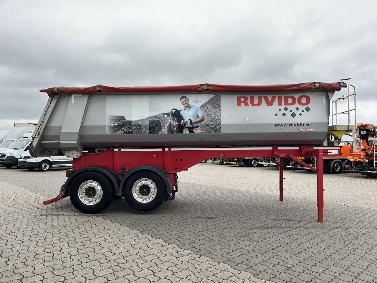 Tipper semi-trailer Langendorf SKS-HS 18/29  Kippauflieger Stahlmulde Liftachse: picture 9