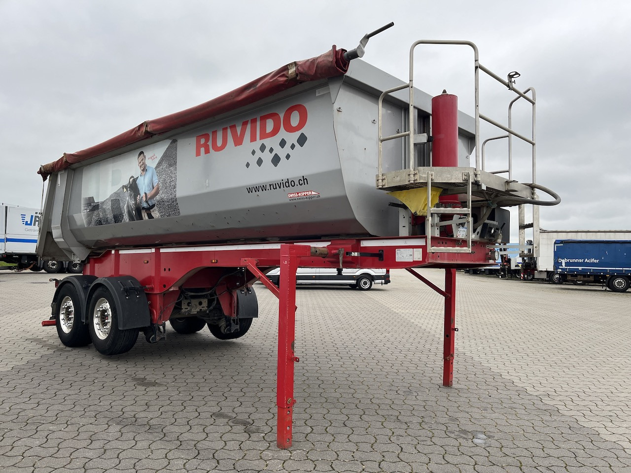 Tipper semi-trailer Langendorf SKS-HS 18/29  Kippauflieger Stahlmulde Liftachse: picture 10