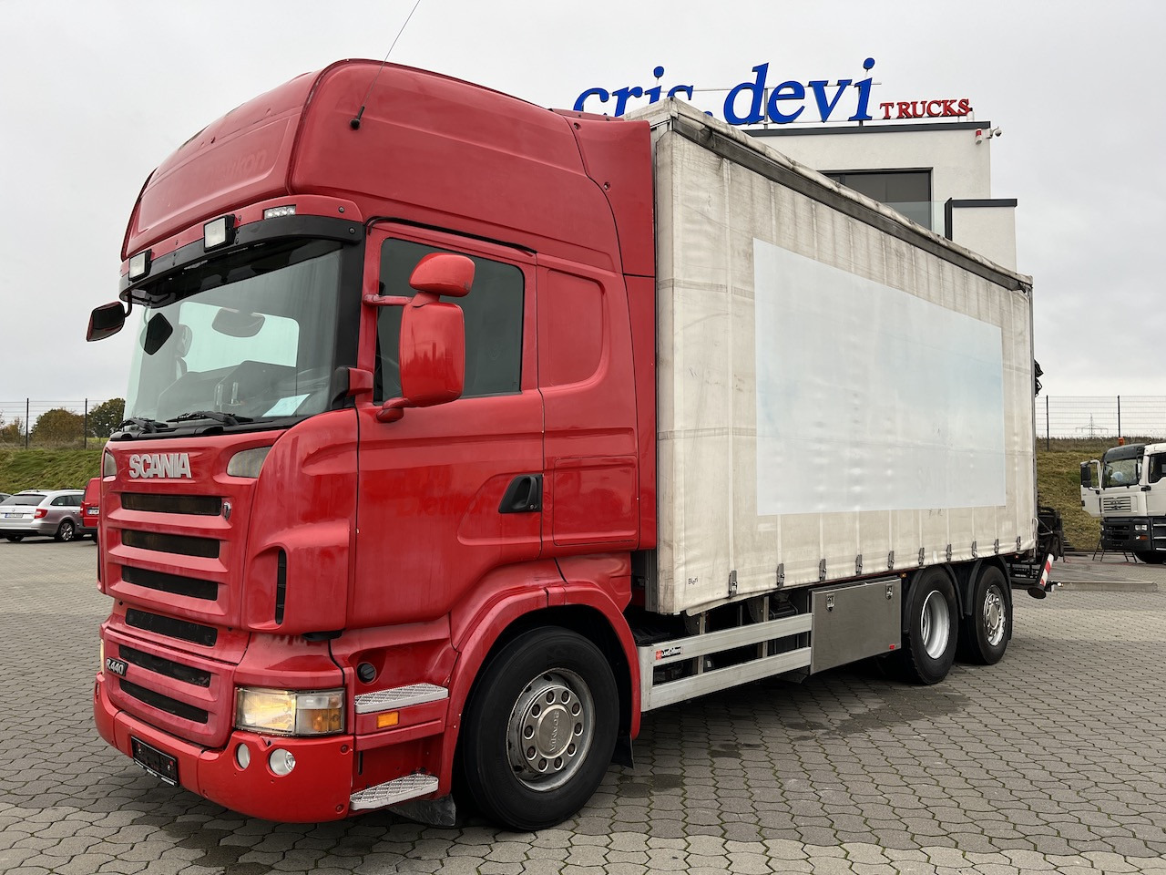 Scania R440 6x2 Hiab 166 E-5 HiDuo | AHK | Lenk-Lift A. - Curtainsider truck, Crane truck: picture 1 Scania R440 6x2 Hiab 166 E-5 HiDuo | AHK | Lenk-Lift A. - Curtainsider truck, Crane truck: picture 1