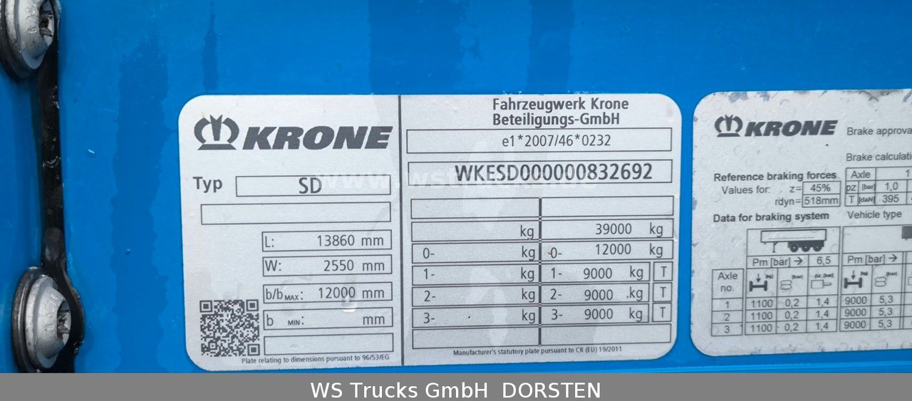Krone SDP27 Coil Profiliner Edscha - Curtainsider semi-trailer: picture 3 Krone SDP27 Coil Profiliner Edscha - Curtainsider semi-trailer: picture 3