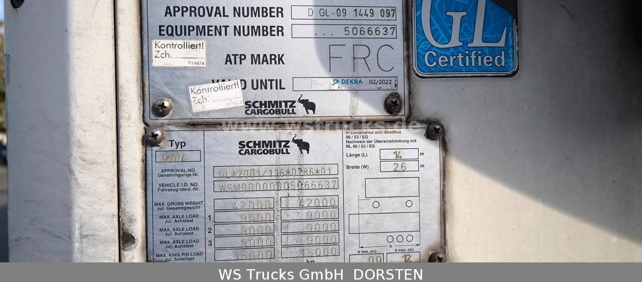 Schmitz Cargobull SKO 24 Kühlauflieger | Rohrbahn Vector 1850Mt - Closed box semi-trailer: picture 3 Schmitz Cargobull SKO 24 Kühlauflieger | Rohrbahn Vector 1850Mt - Closed box semi-trailer: picture 3