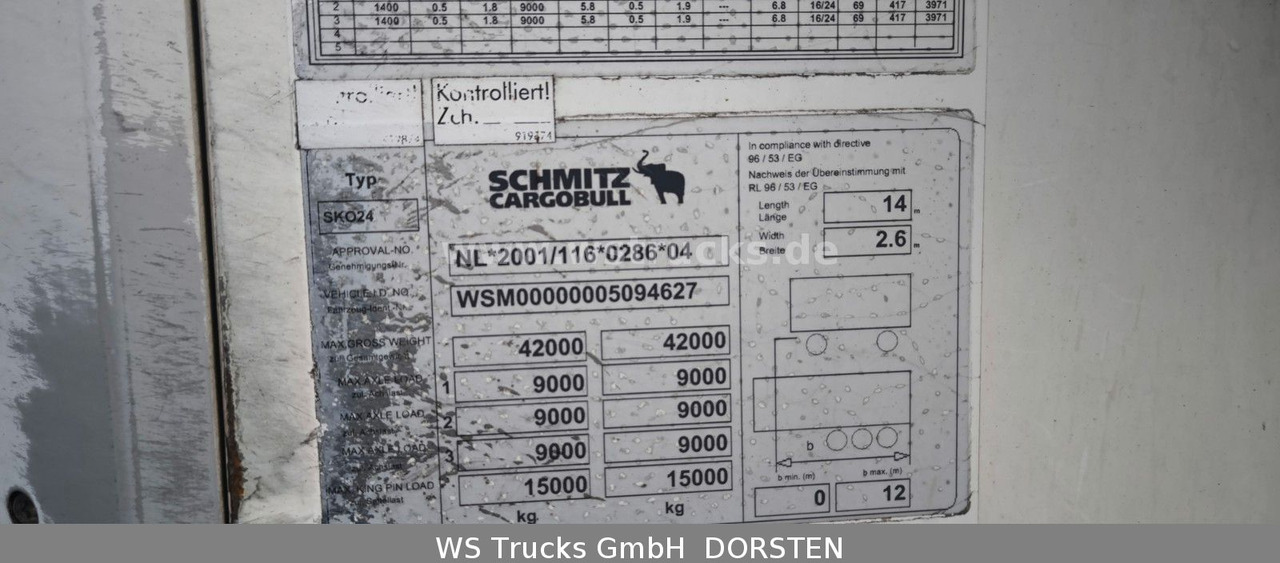 Schmitz Cargobull SKO 24 Kühlauflieger | Rohrbahn Vector 1850Mt - Closed box semi-trailer: picture 4 Schmitz Cargobull SKO 24 Kühlauflieger | Rohrbahn Vector 1850Mt - Closed box semi-trailer: picture 4