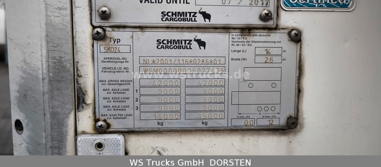 Schmitz Cargobull SKO 24 Kühlauflieger | Rohrbahn Vector 1850Mt - Closed box semi-trailer: picture 5 Schmitz Cargobull SKO 24 Kühlauflieger | Rohrbahn Vector 1850Mt - Closed box semi-trailer: picture 5