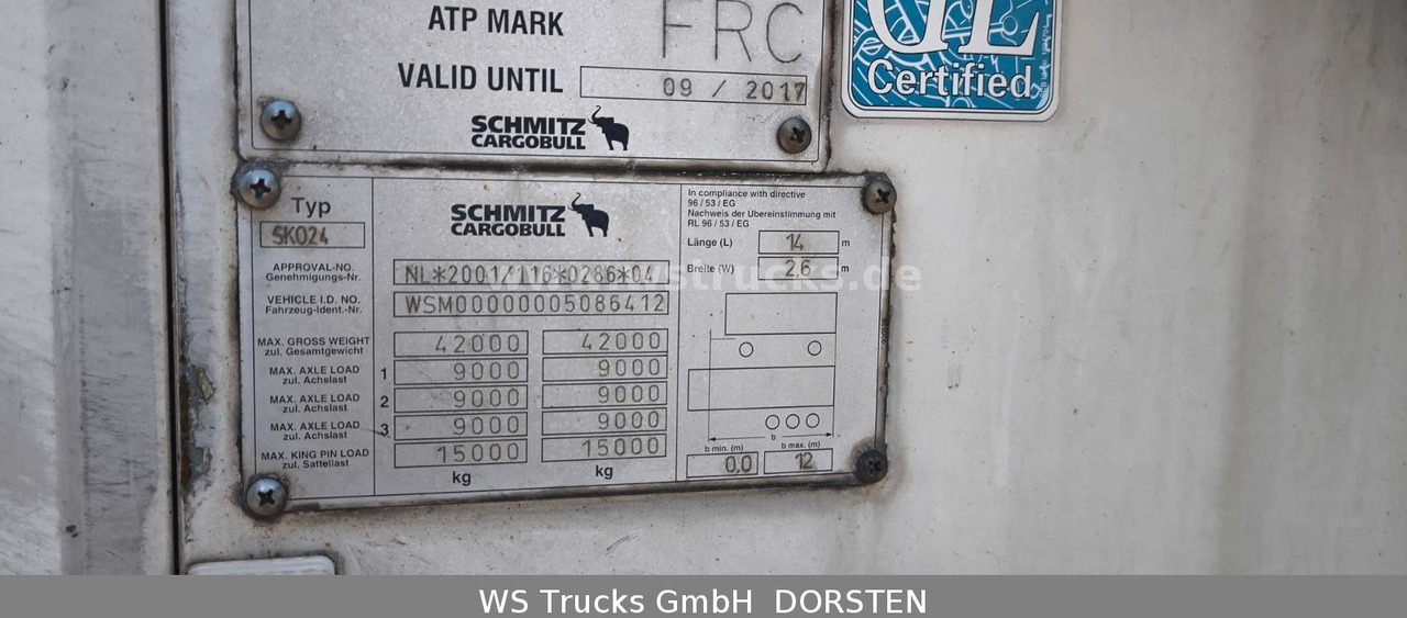 Schmitz Cargobull SKO 24 Kühlauflieger Vector 1850 MT, Bi-Temp - Closed box semi-trailer: picture 4 Schmitz Cargobull SKO 24 Kühlauflieger Vector 1850 MT, Bi-Temp - Closed box semi-trailer: picture 4