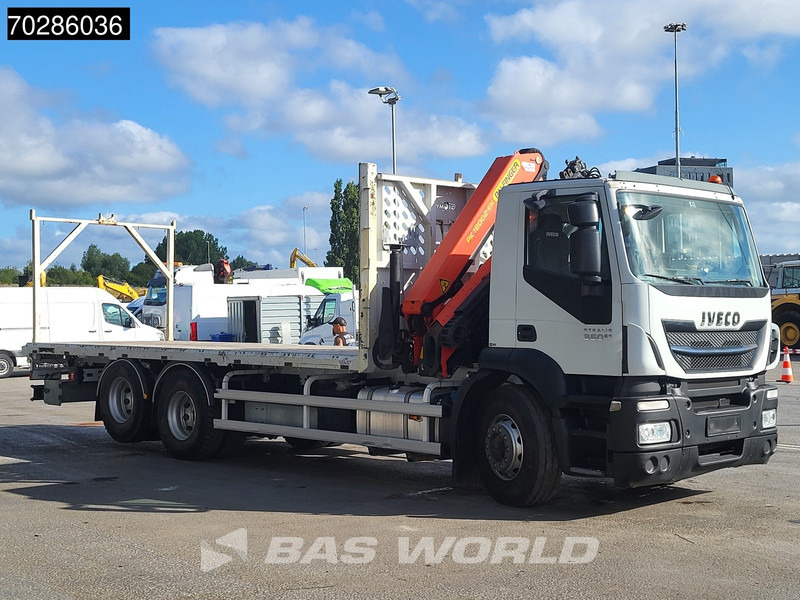 Dropside/ Flatbed truck, Crane truck Iveco Stralis 360 6X2 Palfinger PK18002EH Crane Kran Lift Axle Euro 6: picture 11
