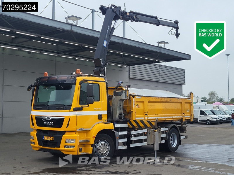 MAN TGM 18.250 TGM 4X2 NL-Truck 10m3 HSW Tipper 13Ton HMF 1300-K2 Crane Automatic Euro 6 - Tipper, Crane truck: picture 1 MAN TGM 18.250 TGM 4X2 NL-Truck 10m3 HSW Tipper 13Ton HMF 1300-K2 Crane Automatic Euro 6 - Tipper, Crane truck: picture 1