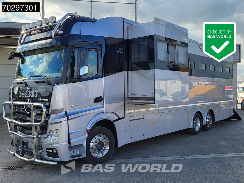 Mercedes-Benz Actros 2551 6X2 Horse truck + Living Standairco Navi ACC Automatic Euro 6 - Horse truck: picture 1 Mercedes-Benz Actros 2551 6X2 Horse truck + Living Standairco Navi ACC Automatic Euro 6 - Horse truck: picture 1