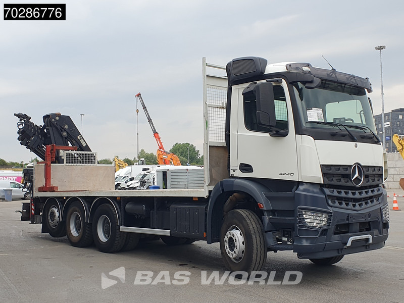 Dropside/ Flatbed truck, Crane truck Mercedes-Benz Arocs 3240 8X4 HIAB 211E-6 HIPRO Big-Axle Lift+Steering Navi Euro 6: picture 16