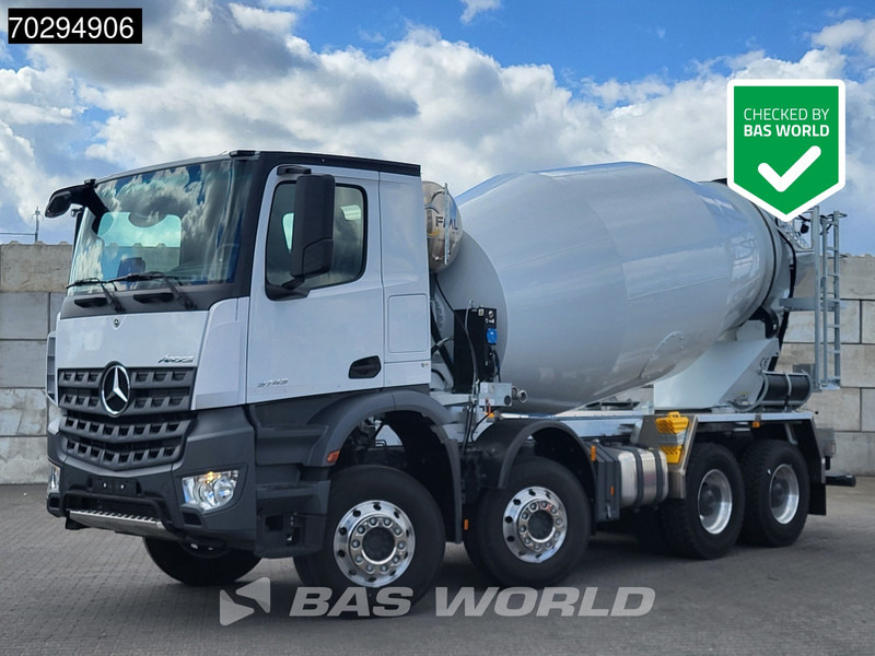 Mercedes-Benz Arocs 3743 8X4 New! 10m3 FML BSH 103 Mixer Steelsuspension Big-Axle Automatic Euro 6 - Concrete mixer truck: picture 1 Mercedes-Benz Arocs 3743 8X4 New! 10m3 FML BSH 103 Mixer Steelsuspension Big-Axle Automatic Euro 6 - Concrete mixer truck: picture 1