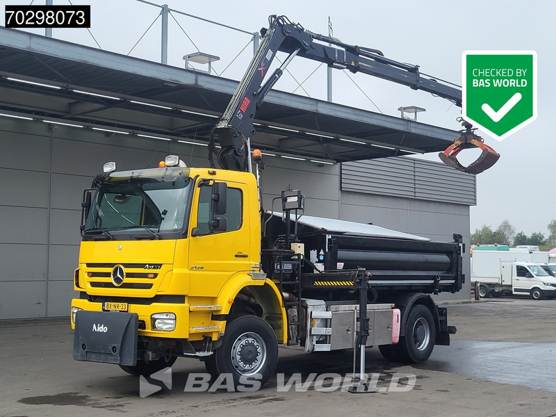 Mercedes-Benz Axor 2124 Axor 4X4 HIAB 122 B-2 HIDUO Crane Tipper Full Steel Big-Axle Euro 5 - Tipper, Crane truck: picture 1 Mercedes-Benz Axor 2124 Axor 4X4 HIAB 122 B-2 HIDUO Crane Tipper Full Steel Big-Axle Euro 5 - Tipper, Crane truck: picture 1