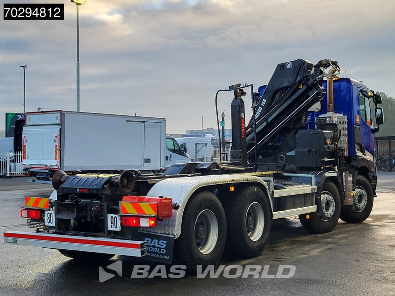 Hook lift truck, Crane truck Renault C 430 8X4 HIAB X-Hiduo 188 B-2 Crane + Hook Full Steel Big-Axle Euro 6: picture 15