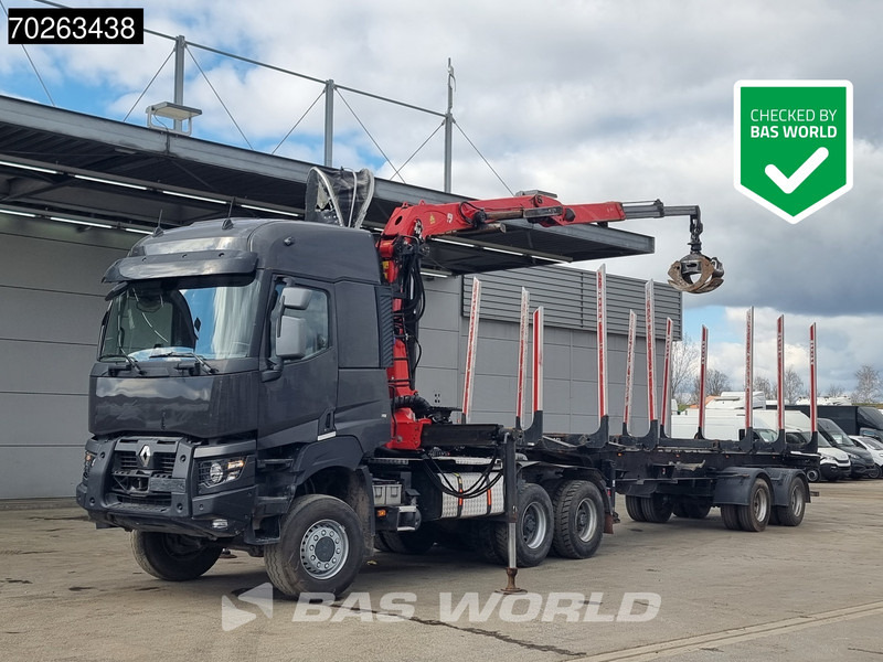 Renault K 520 6X6 Holz Kran Palfinger Q180Z96 6x6 Big-Axle Steelsuspension - Timber truck, Crane truck: picture 1 Renault K 520 6X6 Holz Kran Palfinger Q180Z96 6x6 Big-Axle Steelsuspension - Timber truck, Crane truck: picture 1