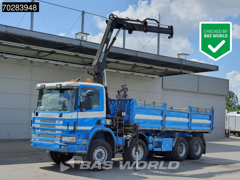 Scania G420 8X4 15m3 tipper Hiab 144 Crane Steelsuspension Manual Big-Axle Euro 3 - Tipper, Crane truck: picture 1 Scania G420 8X4 15m3 tipper Hiab 144 Crane Steelsuspension Manual Big-Axle Euro 3 - Tipper, Crane truck: picture 1