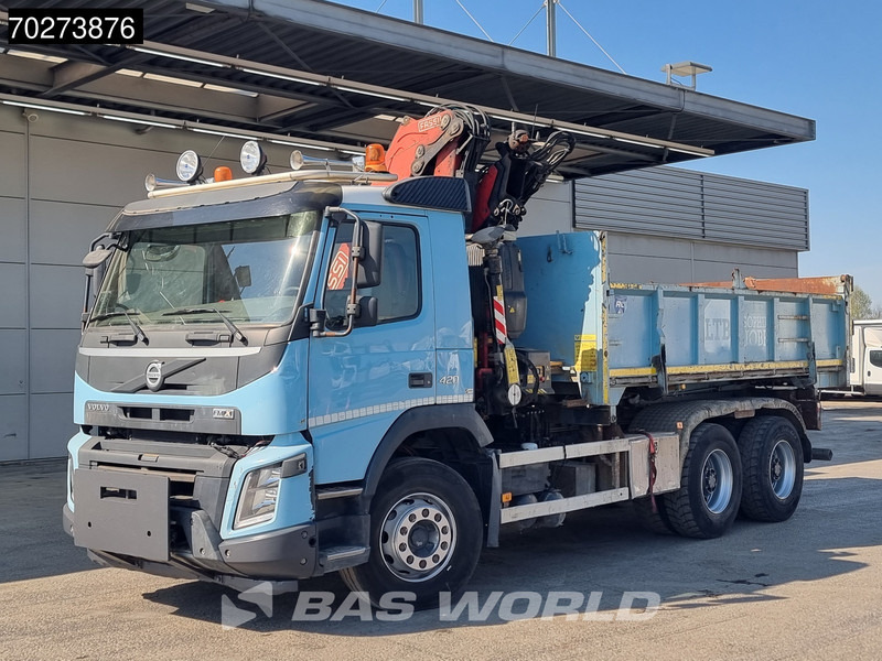 Tipper, Crane truck Volvo FMX 420 6X4 Fassi F155A.2.22 Crane 9m3 Big-Axle Automatic Euro 5: picture 13