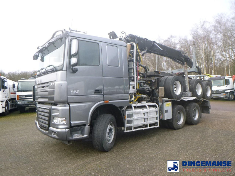 DAF XF 105.510 6x4 + Loglift F281S83 crane / timber truck + dolly - Crane truck: picture 1 DAF XF 105.510 6x4 + Loglift F281S83 crane / timber truck + dolly - Crane truck: picture 1