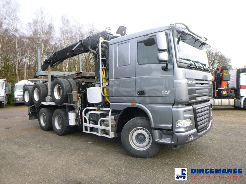 DAF XF 105.510 6x4 + Loglift F281S83 crane / timber truck + dolly - Crane truck: picture 2 DAF XF 105.510 6x4 + Loglift F281S83 crane / timber truck + dolly - Crane truck: picture 2