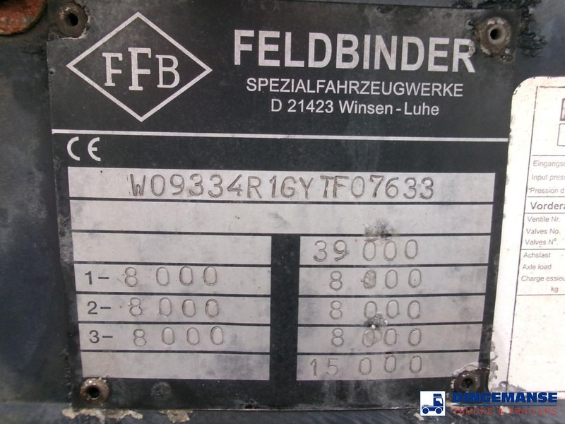 Tank semi-trailer Feldbinder Powder tank alu 38 m3 (tipping): picture 20 Tank semi-trailer Feldbinder Powder tank alu 38 m3 (tipping): picture 20