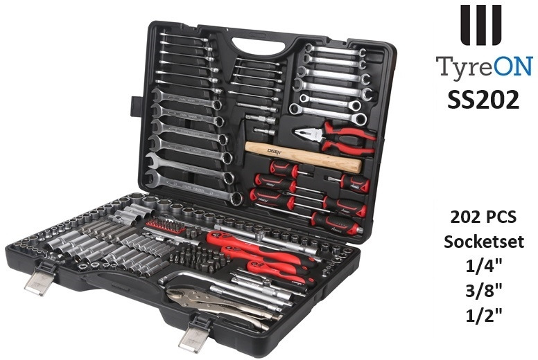 SS202 Professional Socket Set 202-piece 1/8 - 1/4 - 1/2 Inch - Chrome Vanadium - Workshop equipment: picture 1 SS202 Professional Socket Set 202-piece 1/8 - 1/4 - 1/2 Inch - Chrome Vanadium - Workshop equipment: picture 1