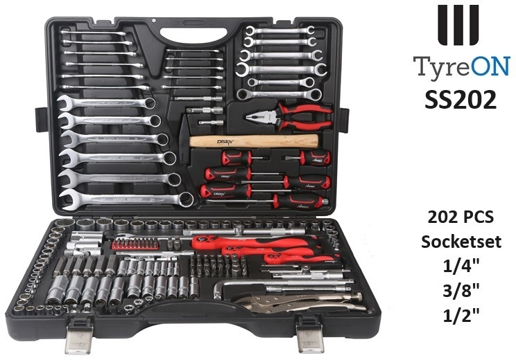 SS202 Professional Socket Set 202-piece 1/8 - 1/4 - 1/2 Inch - Chrome Vanadium - Workshop equipment: picture 2 SS202 Professional Socket Set 202-piece 1/8 - 1/4 - 1/2 Inch - Chrome Vanadium - Workshop equipment: picture 2