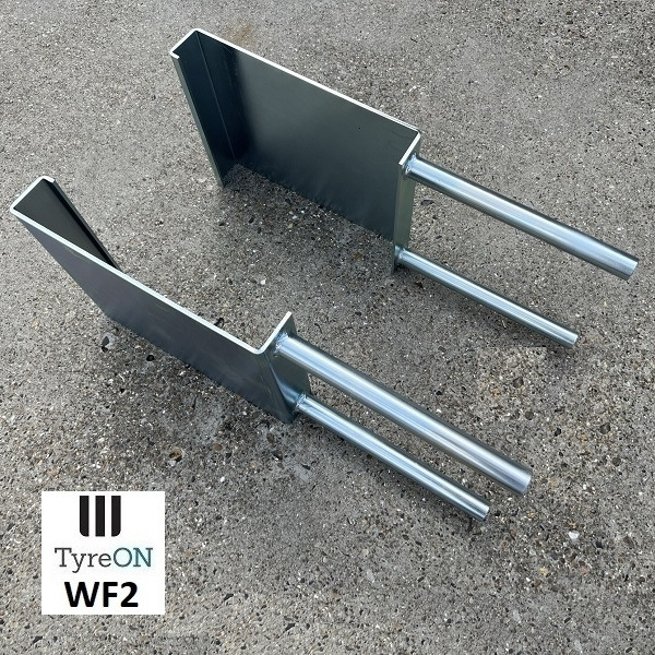 WF2 wheel forks for vehicles with different track widths like ride-on lawn mowers - suitable for tyreON TL10E - Set of 2 pieces - Workshop equipment: picture 3 WF2 wheel forks for vehicles with different track widths like ride-on lawn mowers - suitable for tyreON TL10E - Set of 2 pieces - Workshop equipment: picture 3