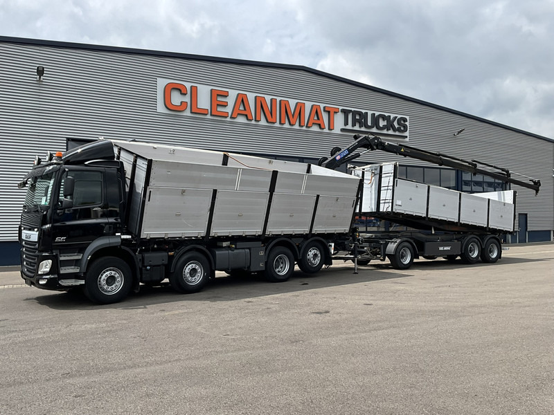 Tipper, Crane truck DAF FAX CF 480 Euro 6 HMF 21 Tonmeter laadkraan: picture 19