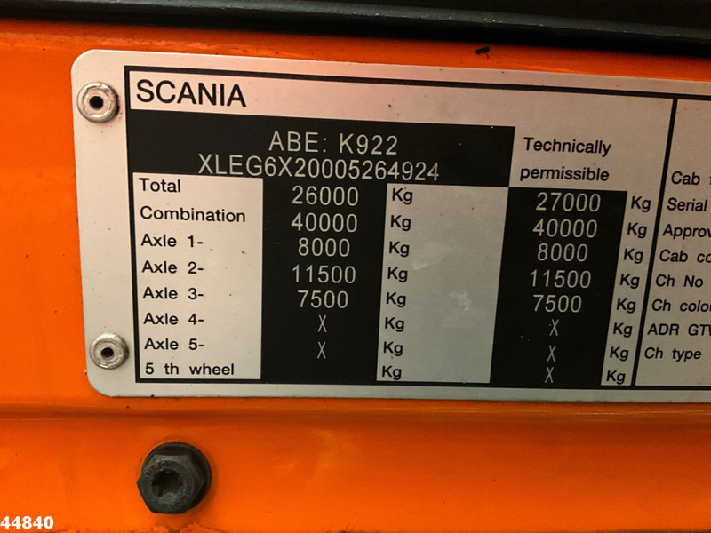 Hook lift truck Scania G 400 Retarder VDL 21 Ton haakarmsysteem: picture 18