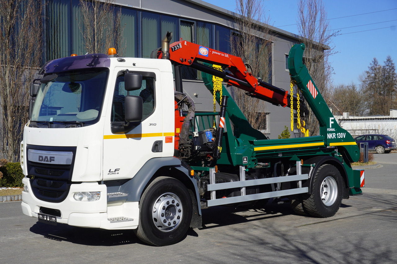 DAF LF 18.310 E6 / Skip loader Fornal NKR 130V / HDS HMF 735 K2 / Manual gearbox - Skip loader truck, Crane truck: picture 1 DAF LF 18.310 E6 / Skip loader Fornal NKR 130V / HDS HMF 735 K2 / Manual gearbox - Skip loader truck, Crane truck: picture 1