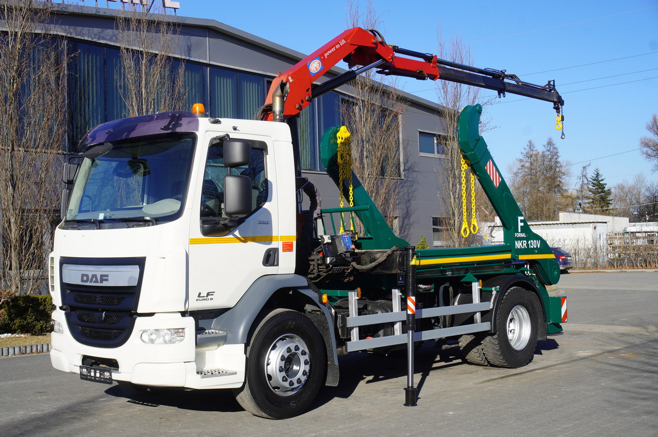 DAF LF 18.310 E6 / Skip loader Fornal NKR 130V / HDS HMF 735 K2 / Manual gearbox - Hook lift truck, Crane truck: picture 2 DAF LF 18.310 E6 / Skip loader Fornal NKR 130V / HDS HMF 735 K2 / Manual gearbox - Hook lift truck, Crane truck: picture 2