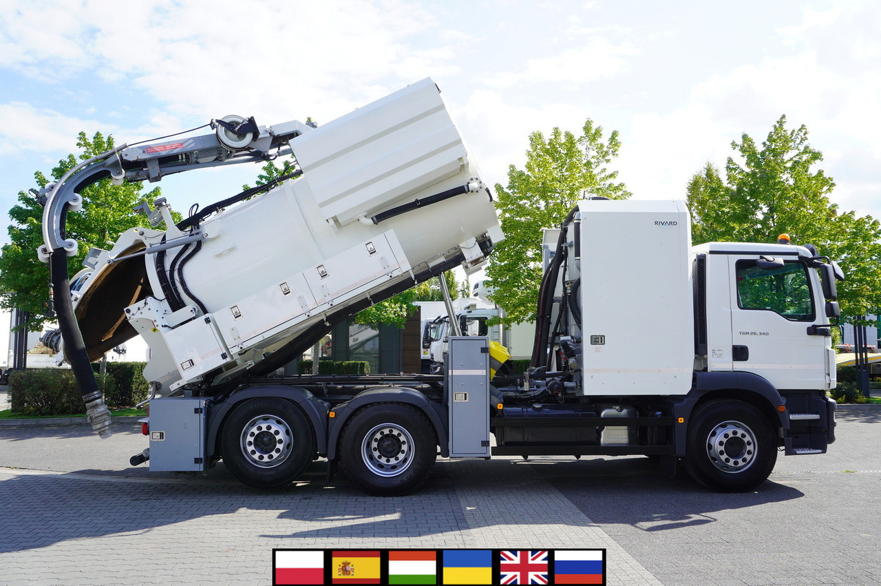 MAN TGM 26.340 E6 / RIVARD sewage cleaner 11.8 m3 / 170 tho. km / steered axle - Vacuum truck: picture 1 MAN TGM 26.340 E6 / RIVARD sewage cleaner 11.8 m3 / 170 tho. km / steered axle - Vacuum truck: picture 1