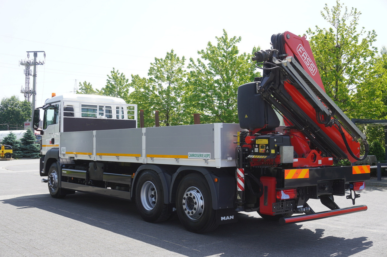 Dropside/ Flatbed truck, Crane truck MAN TGS 26.360 Flatbed / Fassi F175 7.7 T / steered 3rd axle: picture 6