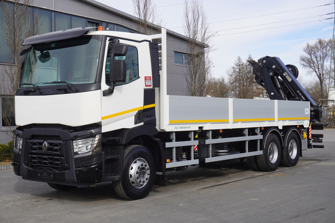 RENAULT C430 / HIAB 244 EP-5 HIDUO crane 8400 kg 15 m / Platform with stanchions - Crane truck: picture 3 RENAULT C430 / HIAB 244 EP-5 HIDUO crane 8400 kg 15 m / Platform with stanchions - Crane truck: picture 3
