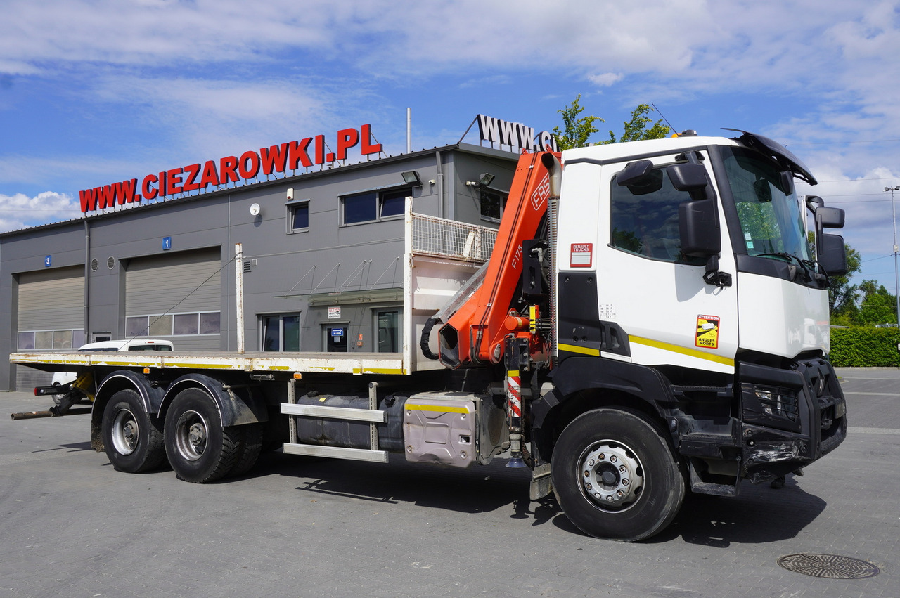 RENAULT K380 6x4 / FASSI F175 crane 7.85 t / 120 thousand km - Dropside/ Flatbed truck, Crane truck: picture 4 RENAULT K380 6x4 / FASSI F175 crane 7.85 t / 120 thousand km - Dropside/ Flatbed truck, Crane truck: picture 4