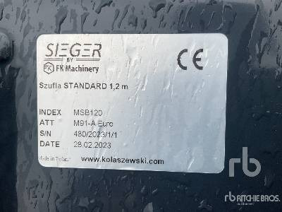 SIEGER MSB 1200 MM (Unused) - Bucket: picture 5 SIEGER MSB 1200 MM (Unused) - Bucket: picture 5