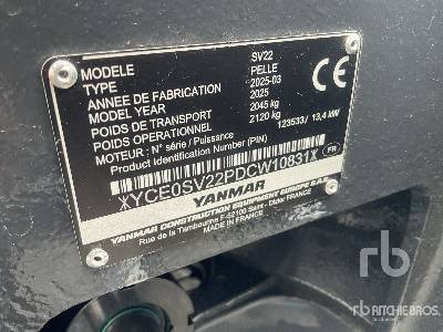 YANMAR SV22 (Unused) - Mini excavator: picture 5 YANMAR SV22 (Unused) - Mini excavator: picture 5