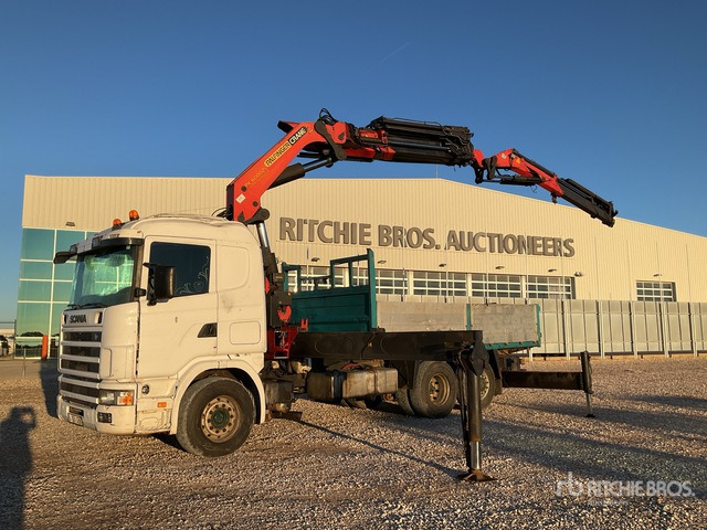 2003 Scania R124L 2007 Palfinger PK60002 19000 kg ... Flatbed Truck with Crane - Dropside/ Flatbed truck, Crane truck: picture 1 2003 Scania R124L 2007 Palfinger PK60002 19000 kg ... Flatbed Truck with Crane - Dropside/ Flatbed truck, Crane truck: picture 1