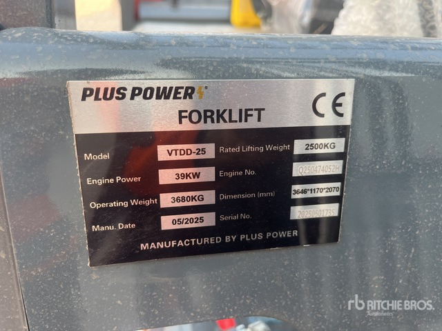 2025 Plus Power VTDD 25 (Unused) Forklift - Forklift: picture 2 2025 Plus Power VTDD 25 (Unused) Forklift - Forklift: picture 2