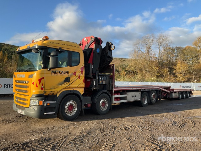 2013 Scania R480LB Effer 685/5S Crane - Beavertail T/A Sleeper Truck Tractor - Dropside/ Flatbed truck: picture 1 2013 Scania R480LB Effer 685/5S Crane - Beavertail T/A Sleeper Truck Tractor - Dropside/ Flatbed truck: picture 1