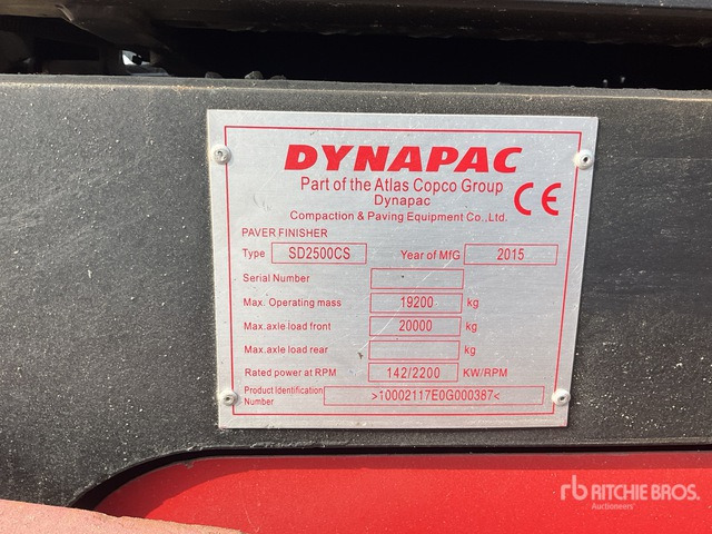 Dynapac SD2500CS Asphalt Paver - Flail mower/ Mulcher: picture 1 Dynapac SD2500CS Asphalt Paver - Flail mower/ Mulcher: picture 1