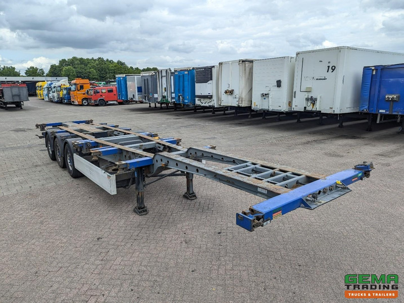 Container transporter/ Swap body semi-trailer Krone SDC 27 3-Assen SAF - Lift as - Schijfremmen - Achterschuiver - 20 2x20FT/30/40FT: picture 6