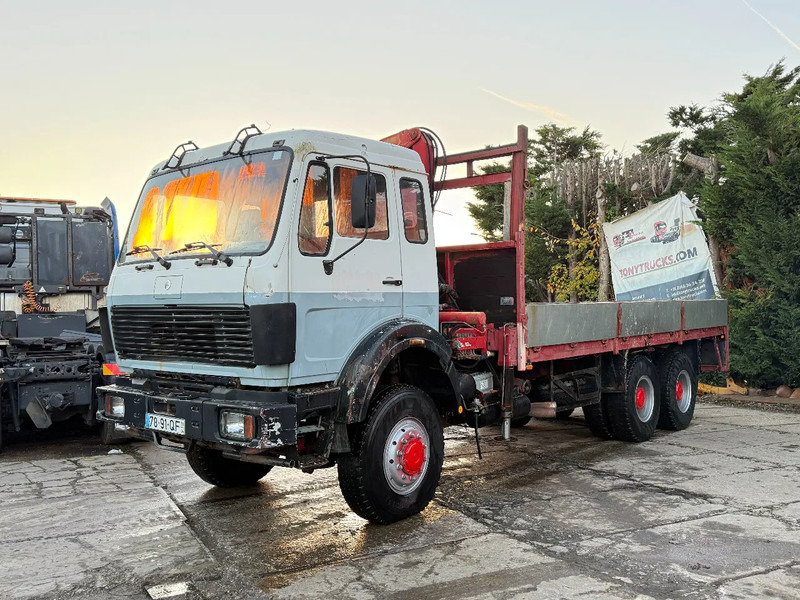 Dropside/ Flatbed truck, Crane truck Mercedes-Benz SK 2635 V8 6X6 Chassis Spring/spring ZF Man Gear OM442: picture 12